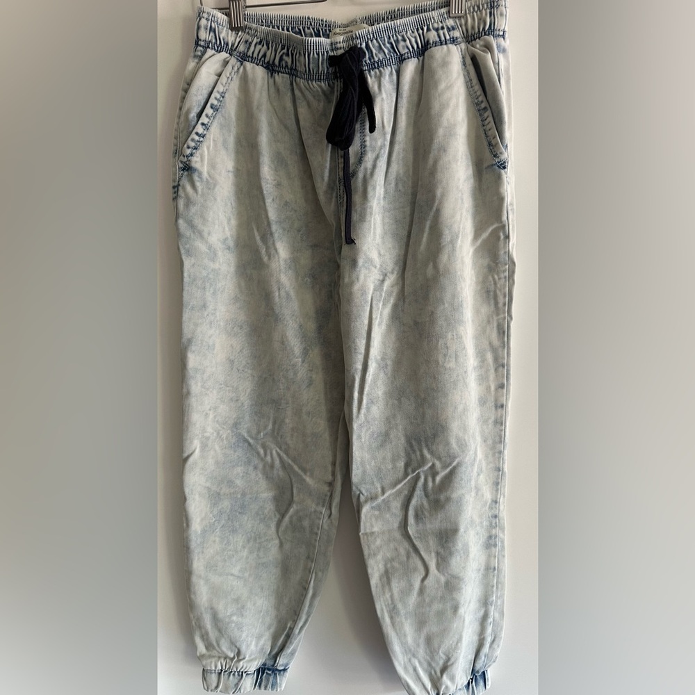 Abercrombie & Fitch Blue Tie-Dye Joggers